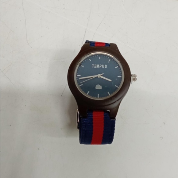 Blue Dial Watch with Red and Blue Strap main image 6